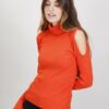 MAGLIA CON SPALLE SCOPERTE - Arancio, TU