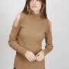 MAGLIA CON SPALLE SCOPERTE - Cammello, TU