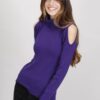 MAGLIA CON SPALLE SCOPERTE - Viola, TU
