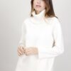 MAGLIA CON COLLO E TASCHE A COSTINE - Panna, TU