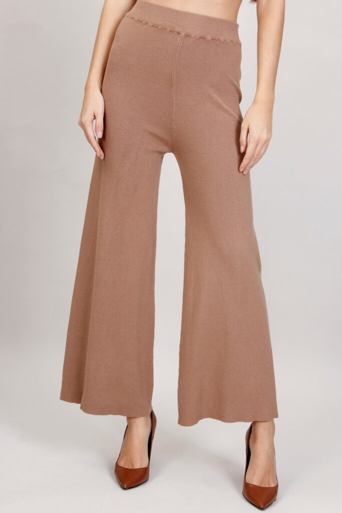 PANTALONI IN MAGLIA CON ELASTICO IN VITA 