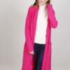 CARDIGAN LUNGO A COSTINE - Fuchsia, TU