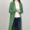 CARDIGAN LUNGO A COSTINE - Pistacchio, TU