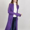 CARDIGAN LUNGO A COSTINE - Viola, TU