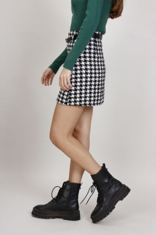 Alternative view of MINIGONNA FANTASIA PIED DE POULE