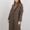 CAPPOTTO CON MOTIVO GEOMETRICO - Fantasia nero, TU