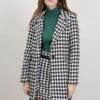 CAPPOTTO FANTASIA PIED DE POULE - Fantasia nero, L