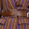 CINTURA CON FIBBIA IN PLASTICA - Dark Brown, TU