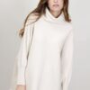 MAGLIA OVERSIZE COLLO ALTO CON FRANGE - Gesso, TU