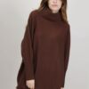 MAGLIA OVERSIZE COLLO ALTO CON FRANGE - Moro, TU