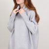 MAGLIA OVERSIZE COLLO ALTO CON FRANGE - Perla, TU