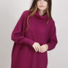 MAGLIA OVERSIZE COLLO ALTO CON FRANGE - Petunia, TU