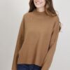 MAGLIONE DOLCEVITA CON COSTINE - Cammello, TU