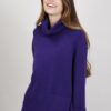 MAGLIONE OVERSIZE CON TASCHE - Viola, TU
