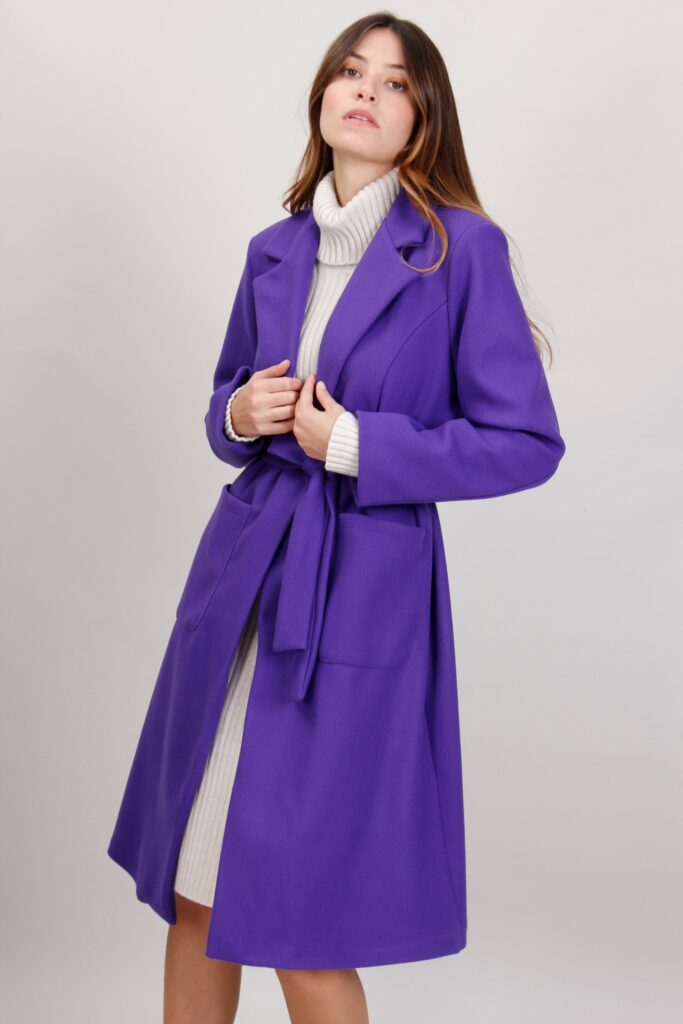 CAPPOTTO LUNGHEZZA AL GINOCCHIO - Viola, S 