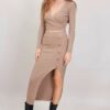 COORD SET IN MAGLIA - Cammello, TU