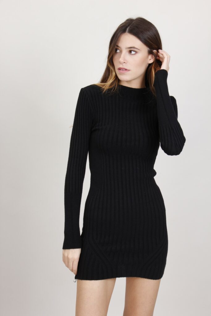 ABITO IN MAGLIA ADERENTE - Nero, TU 