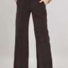 PANTALONE IN VELLUTO A COSTINE - Dark Brown, M