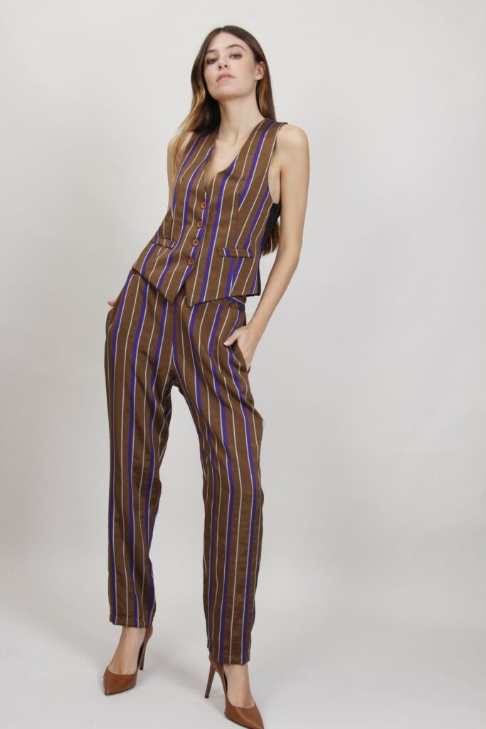 PANTALONE CLASSICO A RIGHE 