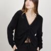 MAGLIA CON ARRICCIATURA - Nero, TU