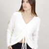 MAGLIA CON ARRICCIATURA - Panna, TU