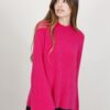 MAGLIA CON MANICHE A CAMPANA - Fucsia, TU