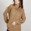 MAGLIA CON FRANGE LATERALI - Cammello, TU