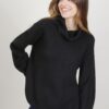 MAGLIA CON FRANGE LATERALI - Nero, TU