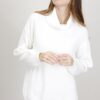 MAGLIA CON FRANGE LATERALI - Panna, TU