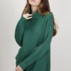 MAGLIA CON FRANGE LATERALI - Verde, TU