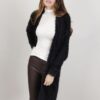 CARDIGAN MORBIDO EFFETTO PELO - Nero, TU