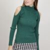 MAGLIA CON SPALLE SCOPERTE - Verde, TU