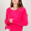 MAGLIA MORBIDA EFFETTO PELO - Fucsia, TU
