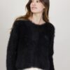 MAGLIA MORBIDA EFFETTO PELO - Nero, TU