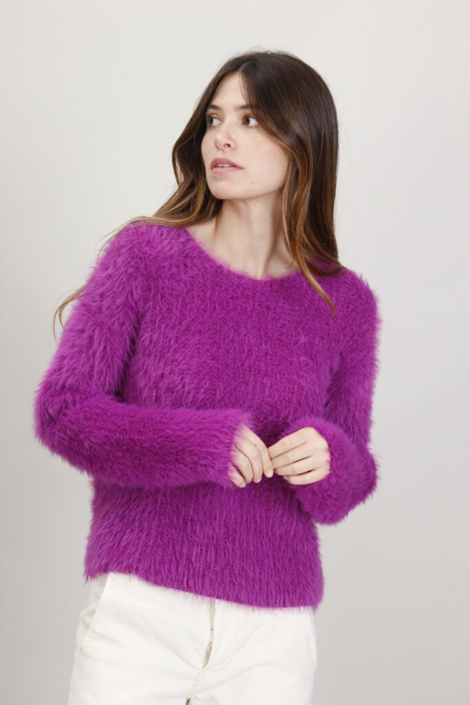 MAGLIA MORBIDA EFFETTO PELO - Petunia, TU 