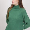 PULLOVER CON BOTTONI LATERALI - Verde bottiglia, TU