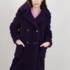 CAPPOTTO DOPPIOPETTO LANA BOUCLE’ - Violet, M