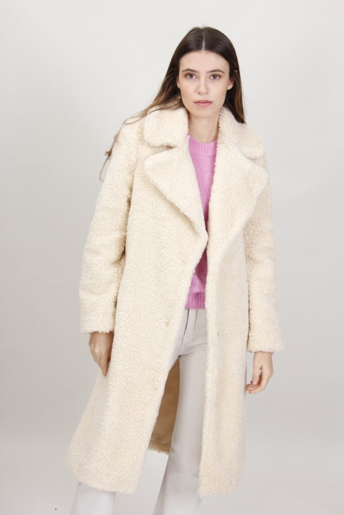 CAPPOTTO TEDDY BEAR - Panna, S 
