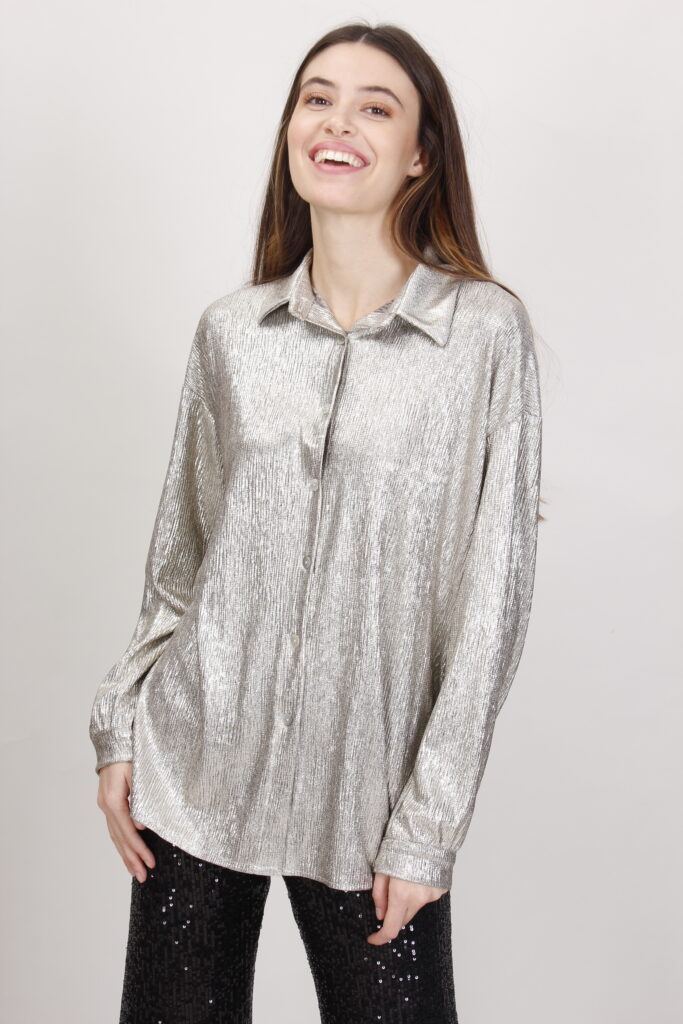 CAMICIA LAMINATA OVERSIZE 