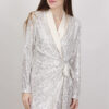 ABITO IN PAILLETTES INCROCIATO - Beige, TU