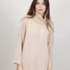 MAGLIA CON COLLO ALTO - Beige, TU