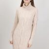 ABITO CORTO IN MAGLIA A TRECCE - Beige, TU