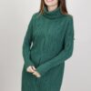 ABITO CORTO IN MAGLIA A TRECCE - Verde, TU
