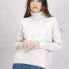 PULLOVER IN MAGLIA CON FINITURA A COSTE - Gesso, TU