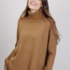 PULLOVER IN MAGLIA CON FRANGE - Cammello, TU