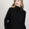 MAGLIA ASIMMETRICA A COLLO ALTO - Nero, TU