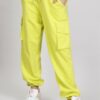 PANTALONI JOGGER FELPA - Verde mela, TU