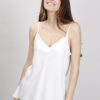 TOP A CANOTTA CON DETTAGLIO LUREX - Bianco, TU