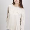 BLUSA MORBIDA CON DETTAGLIO LUREX - Beige, TU