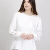 BLUSA MORBIDA CON DETTAGLIO LUREX - Bianco, TU